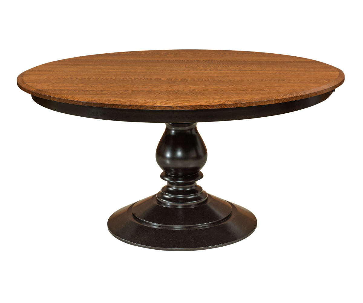 Amish St. Charles Single Pedestal Table