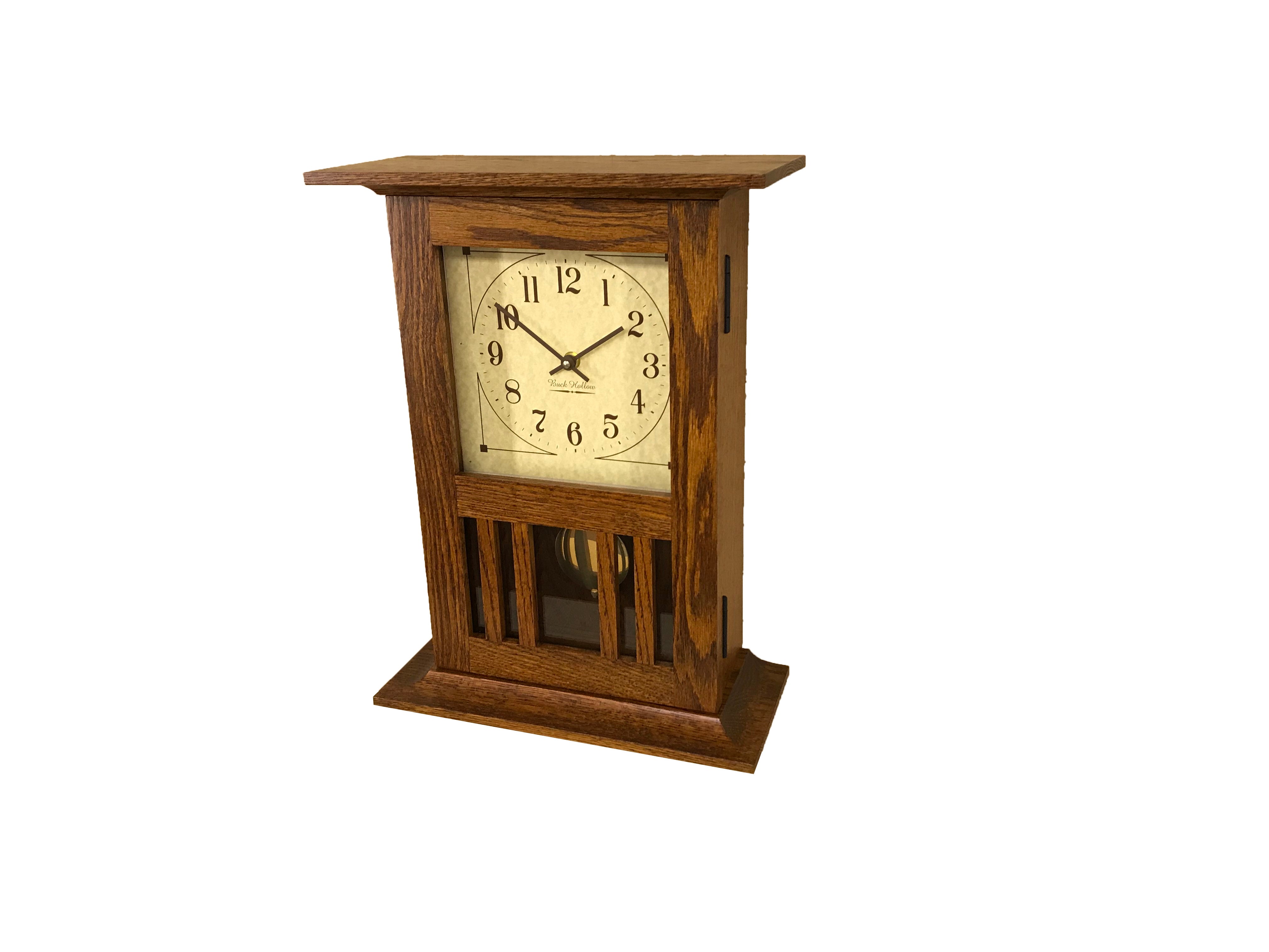 oak mission mantel clock in michael's cherry stain