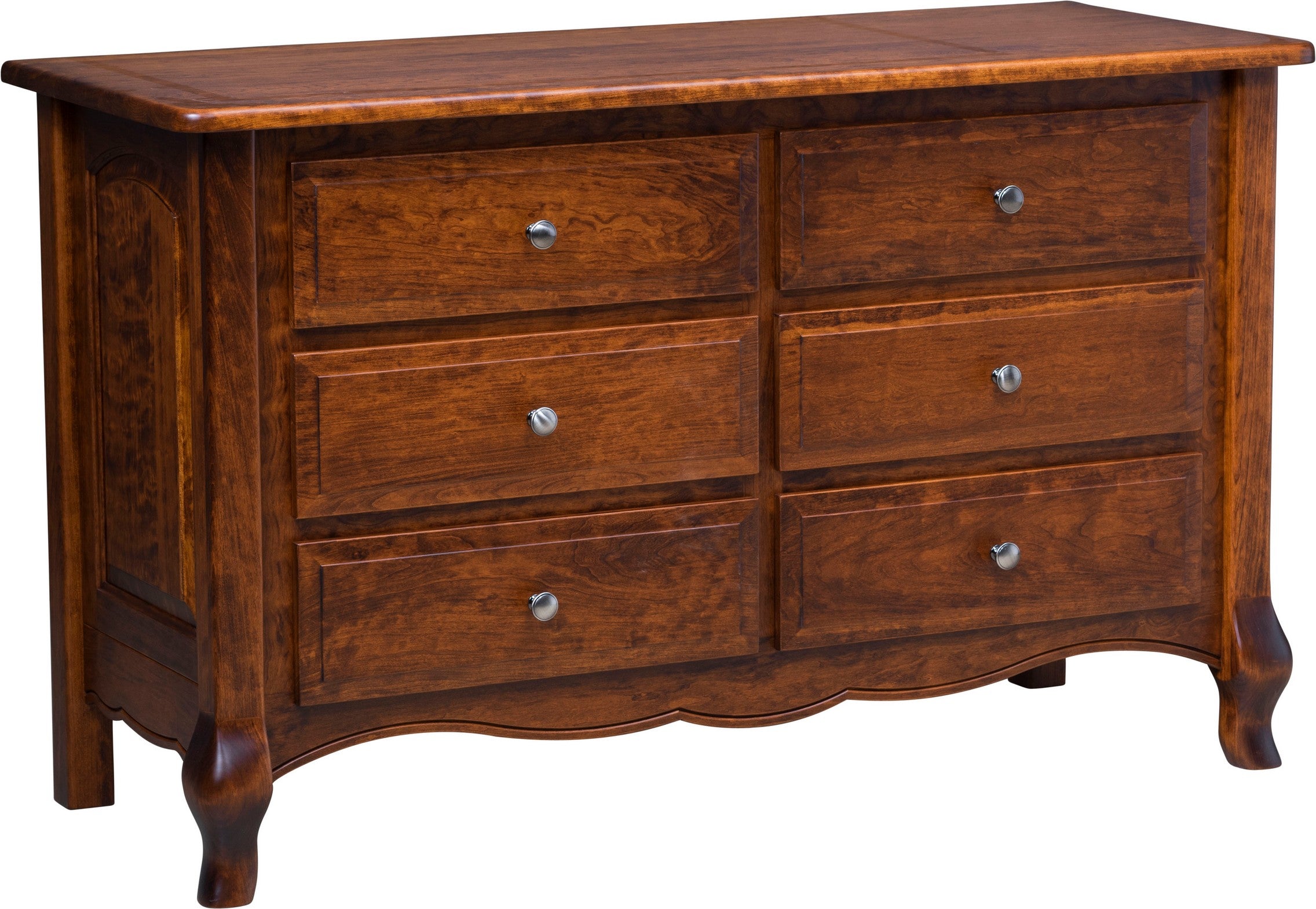 Amish French Country Six Drawer Dresser