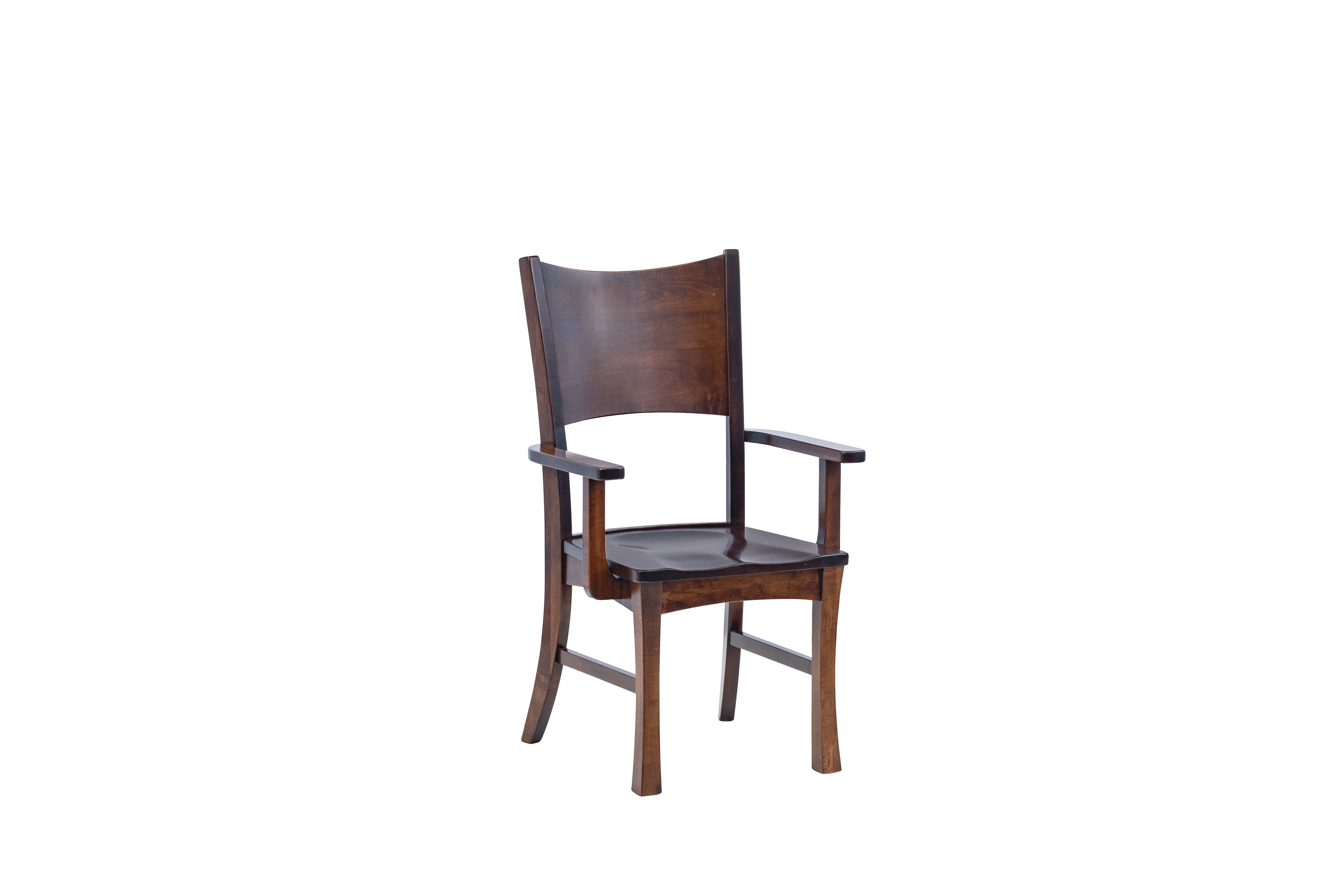 amish nashville arm chair in brown maple