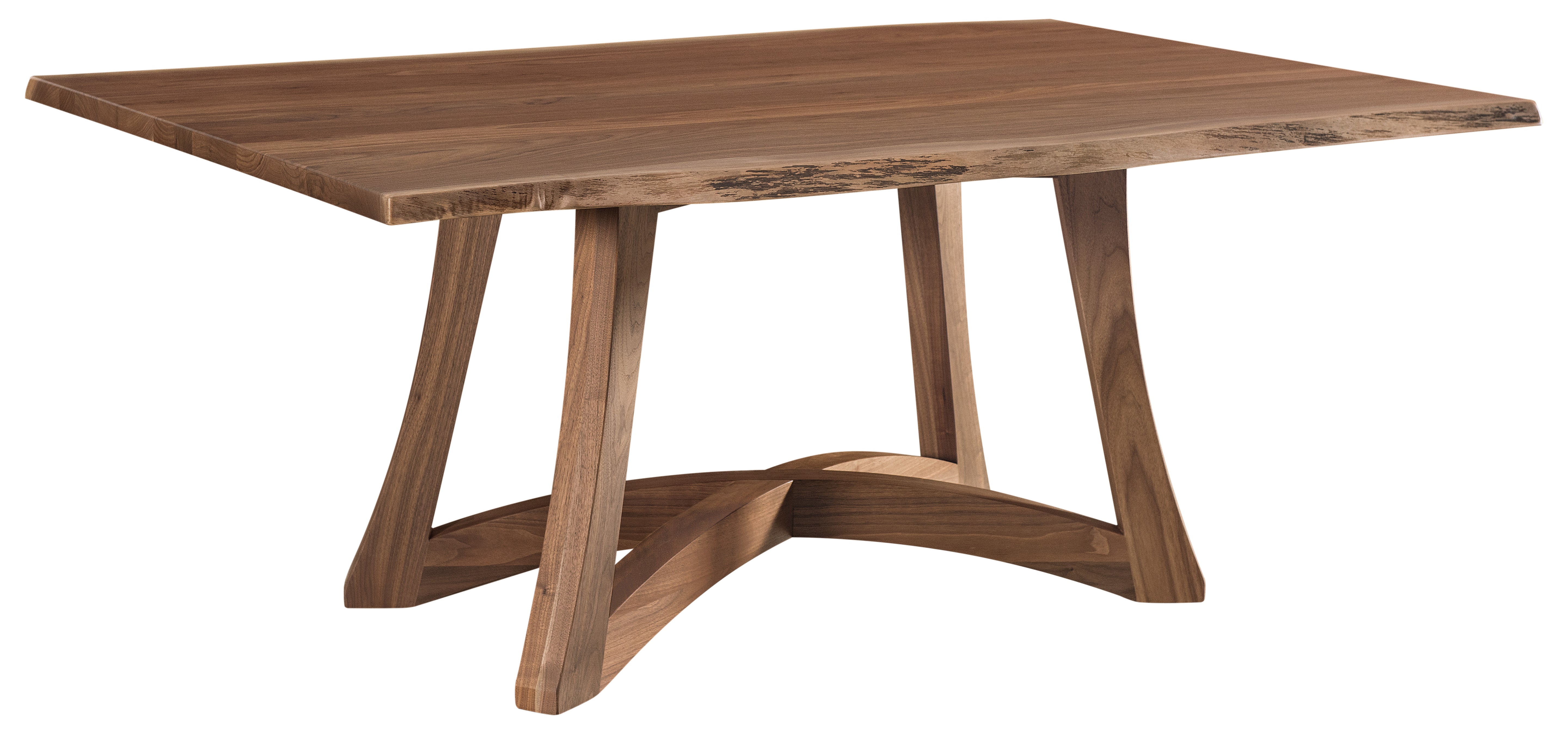 Tifton Live Edge Dining Table shown in Walnut wood with a Natural finish.