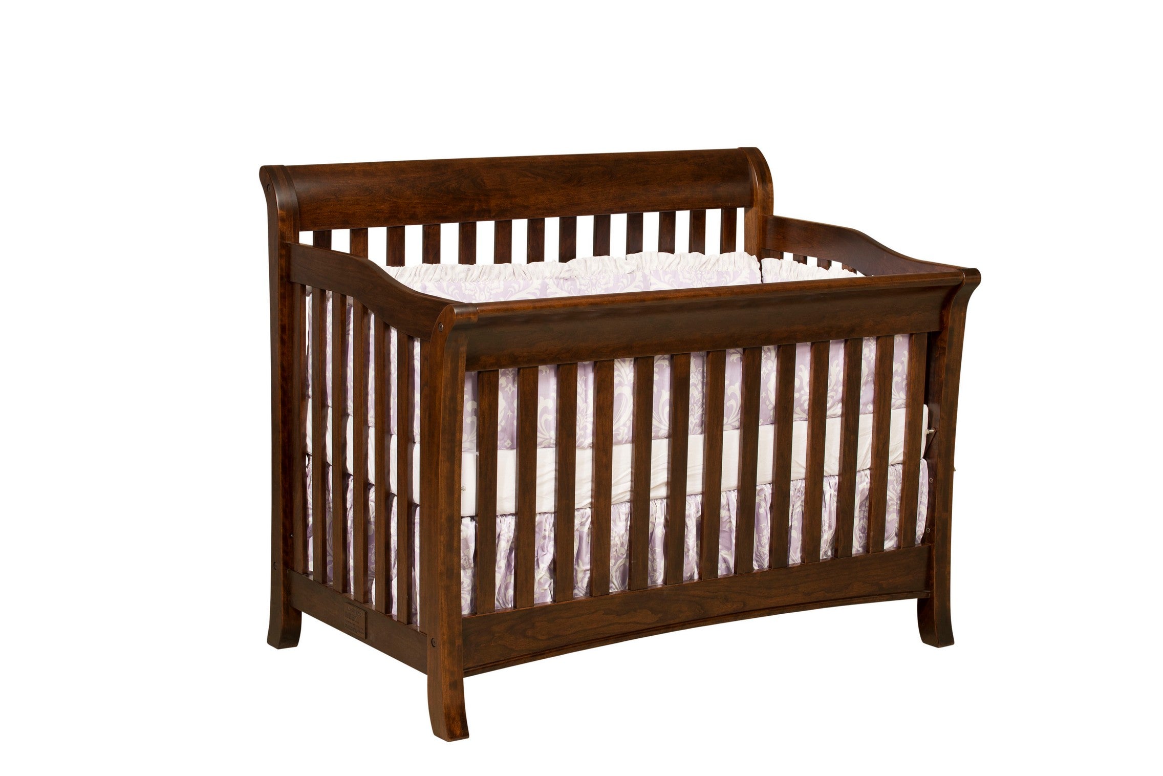 berkley crib in sap cherry with rich tobacco stain