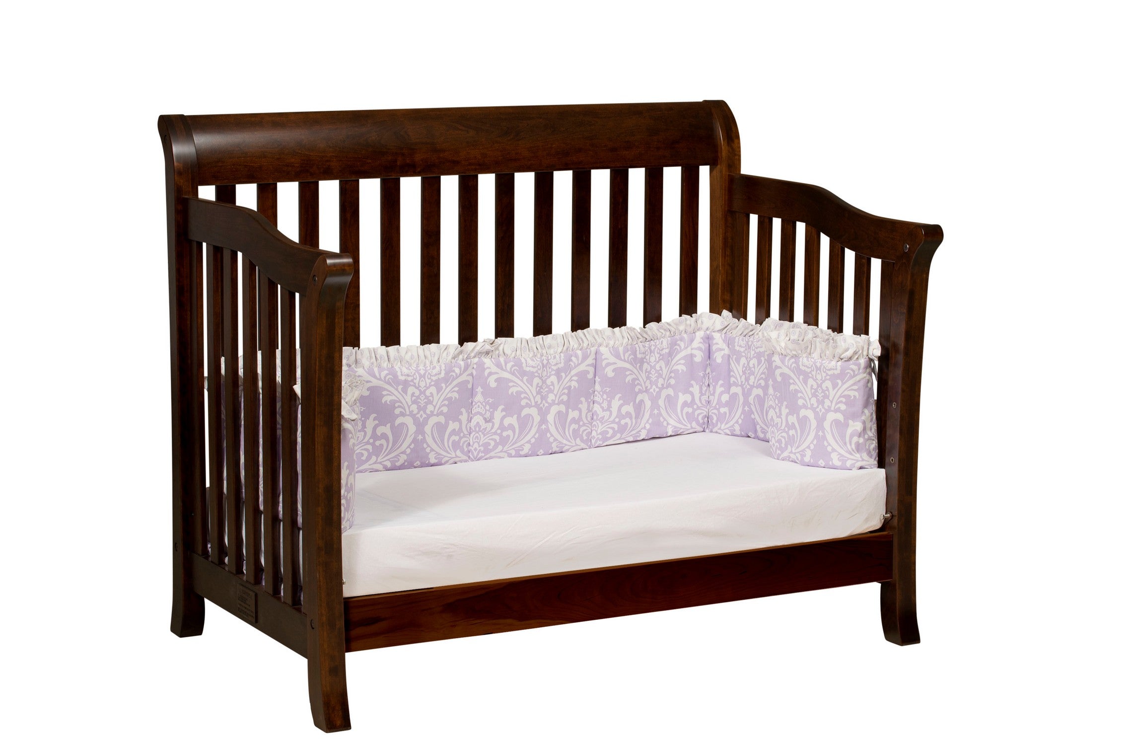 berkley toddler bed in sap cherry with rich tobacco stain