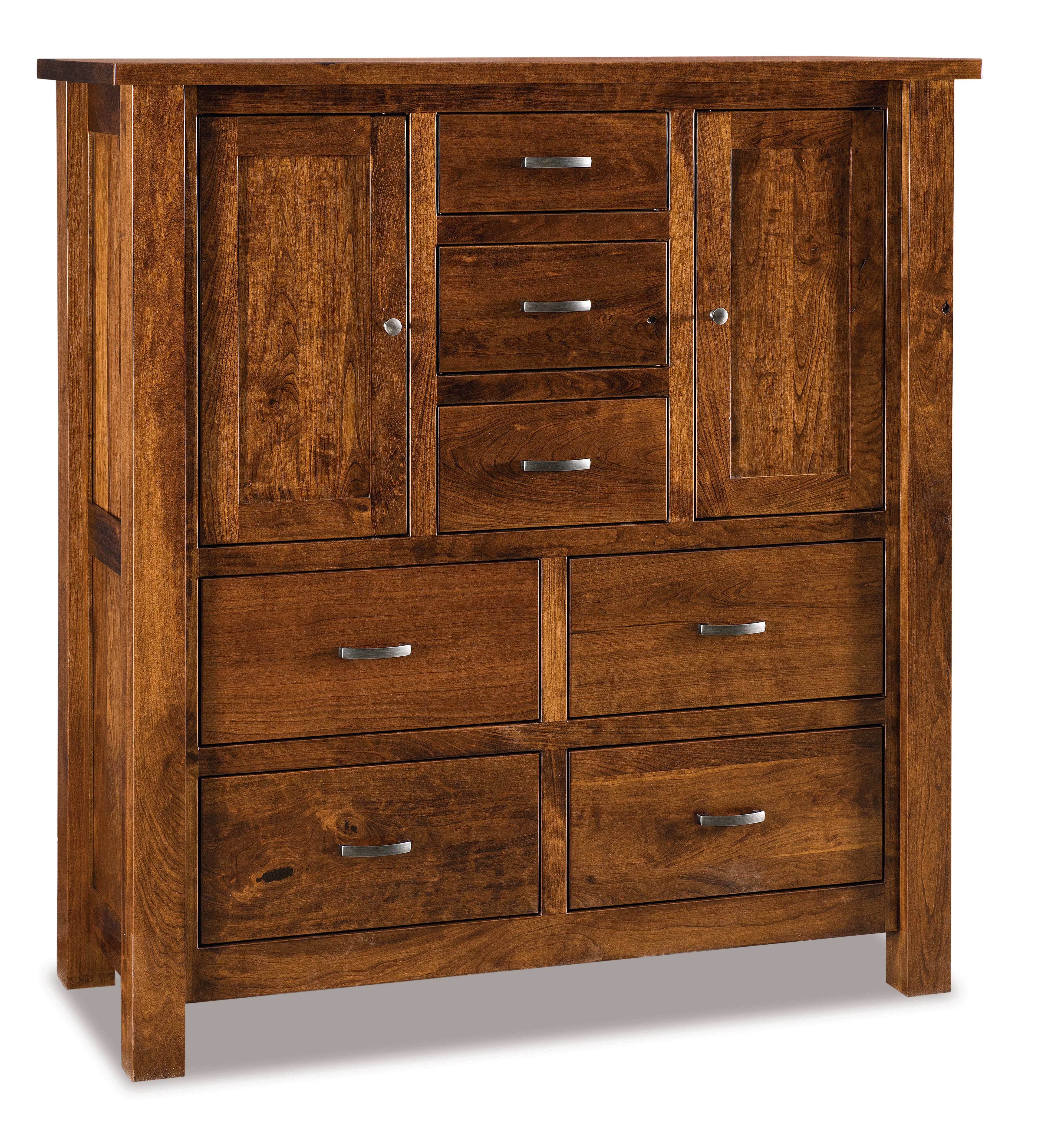Amish Heidi Seven Drawer Two Door His & Hers Chest