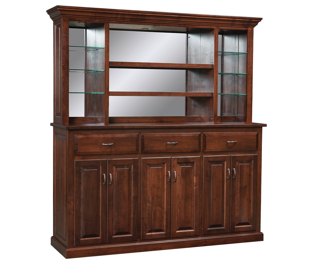 amish home bar in cherry