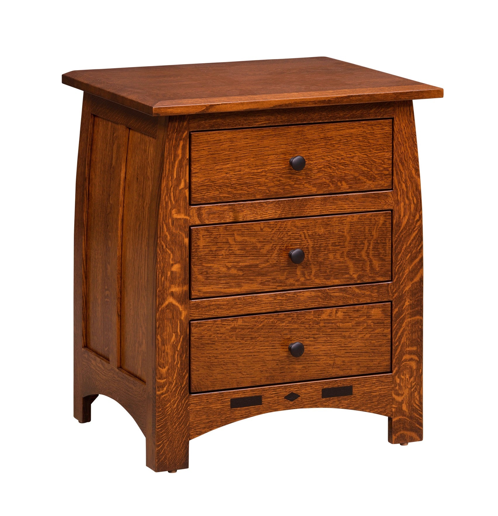 Amish Linbergh Three Drawer Nightstand