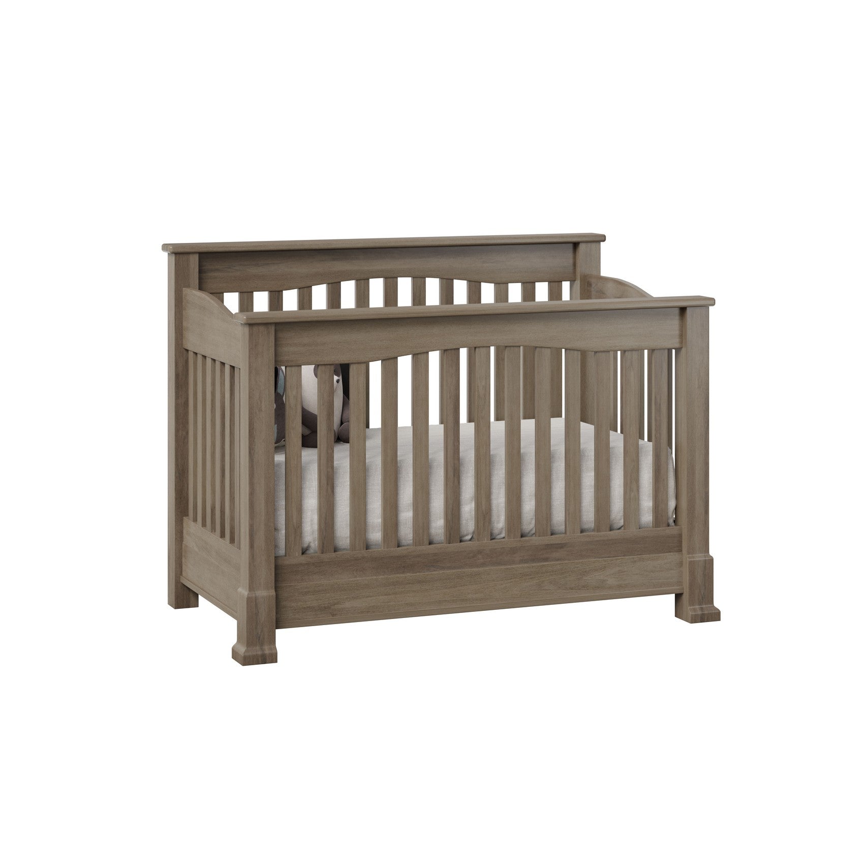 mackenzie slat back baby crib in sap cherry with mineral stain