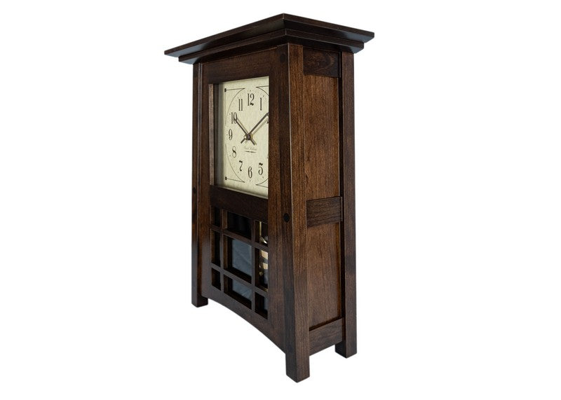 mccoy mantel clock side view