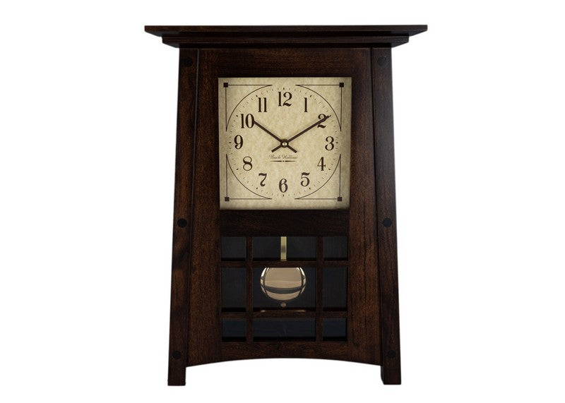 mccoy mantle clock in premium cherry wood with earthtone stain