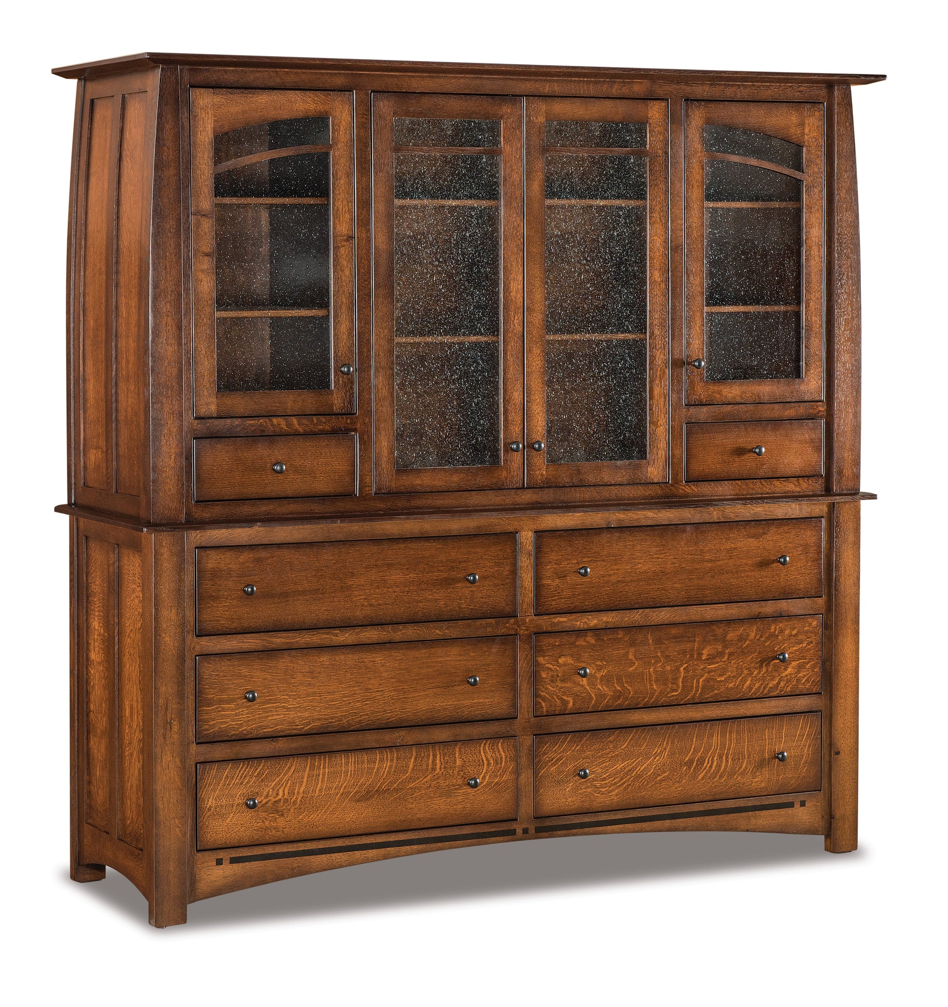 american made amish boulder creek mule chest with glass doors