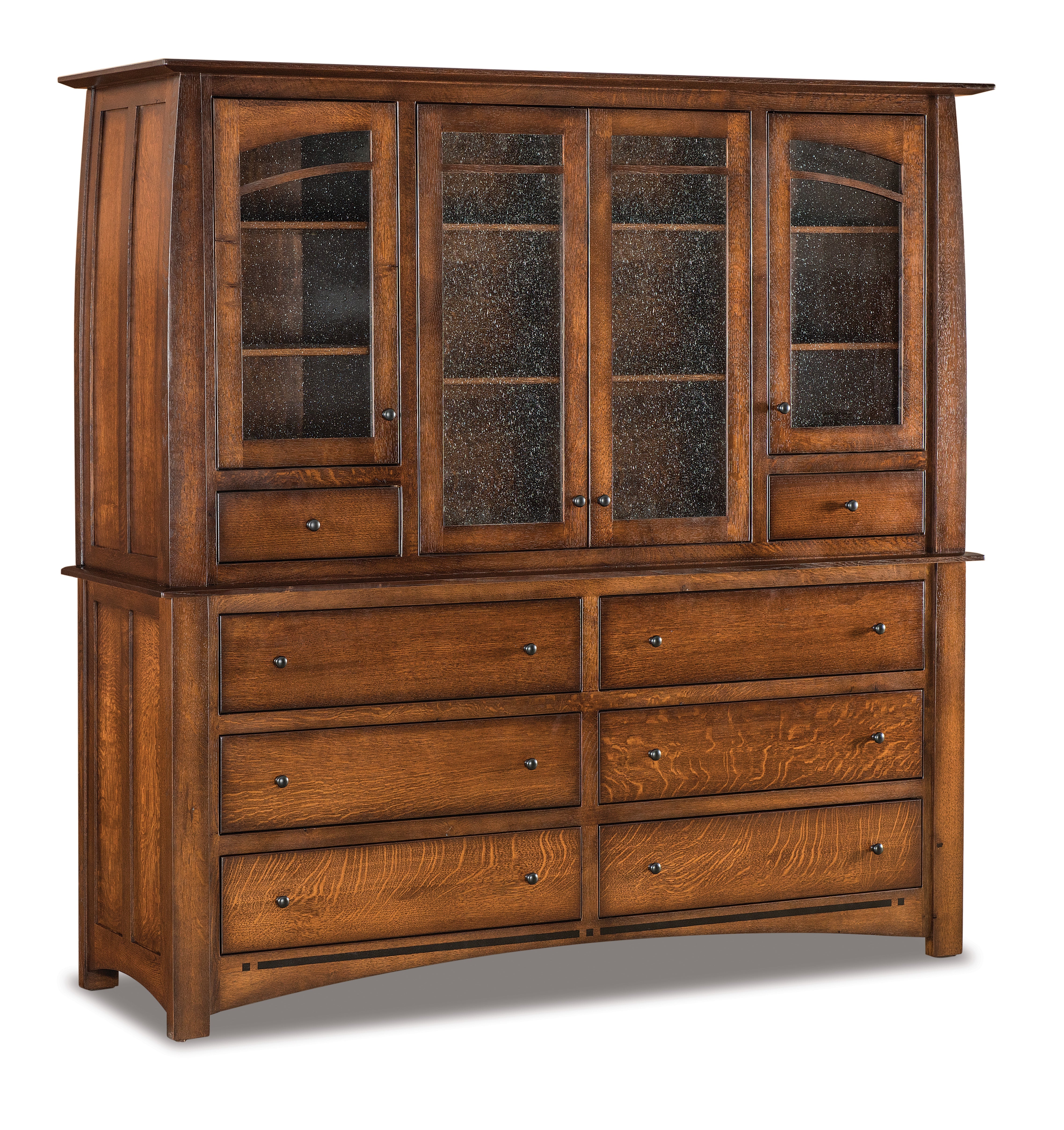 american made amish boulder creek mule chest with glass doors