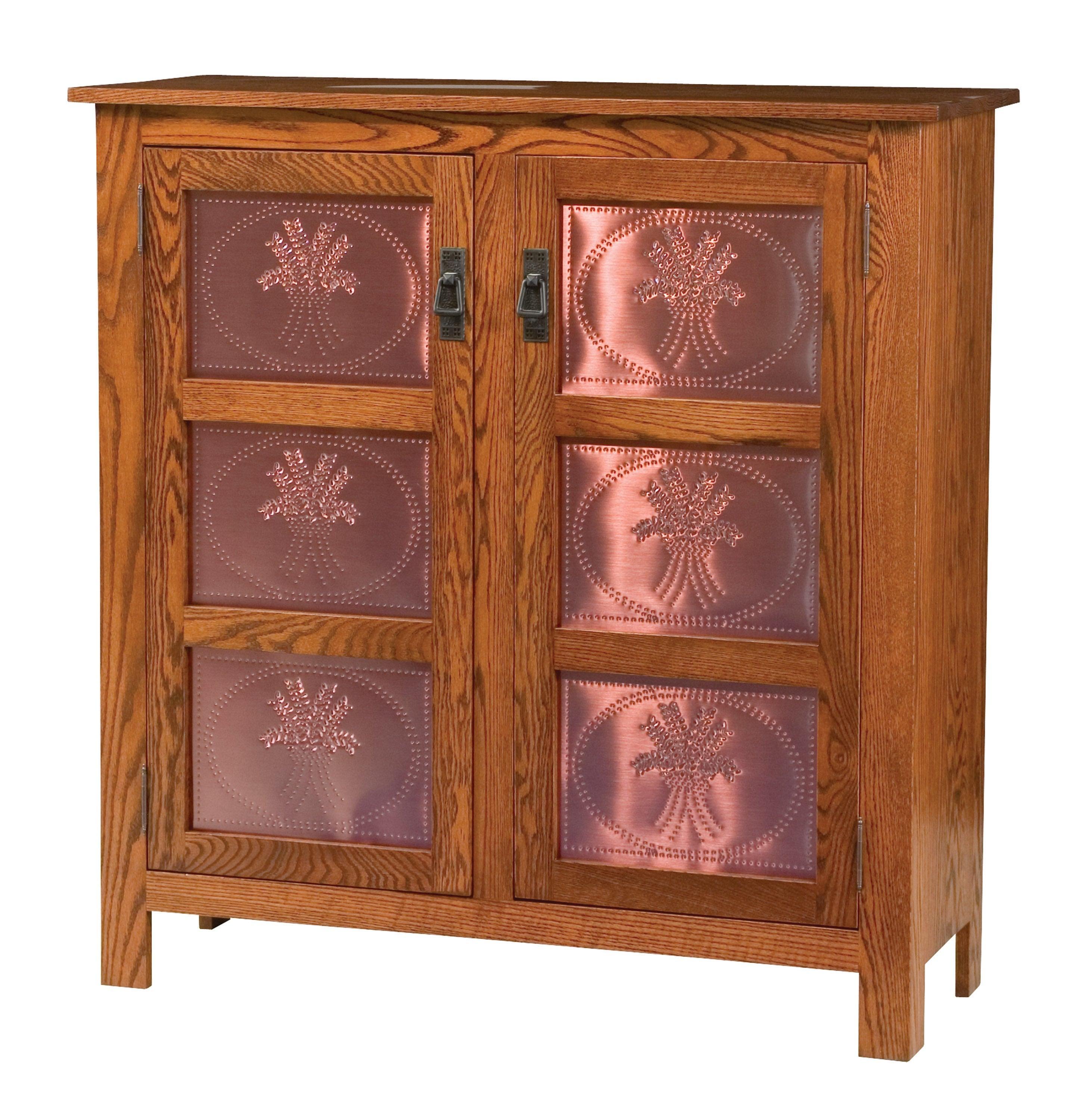 american made amish pie safe copper doors