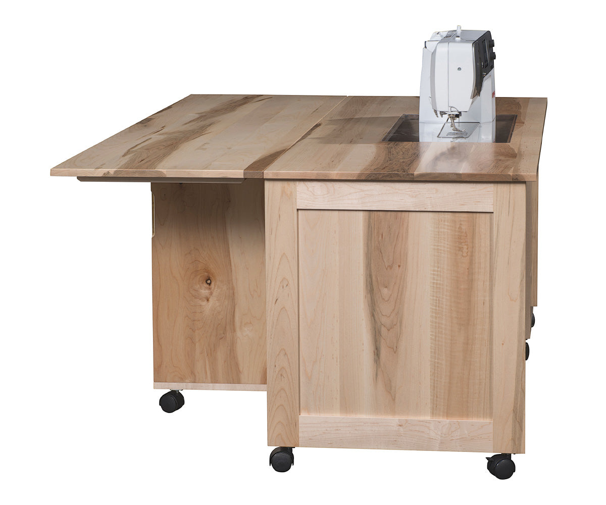 amish sewing cabinet in hickory