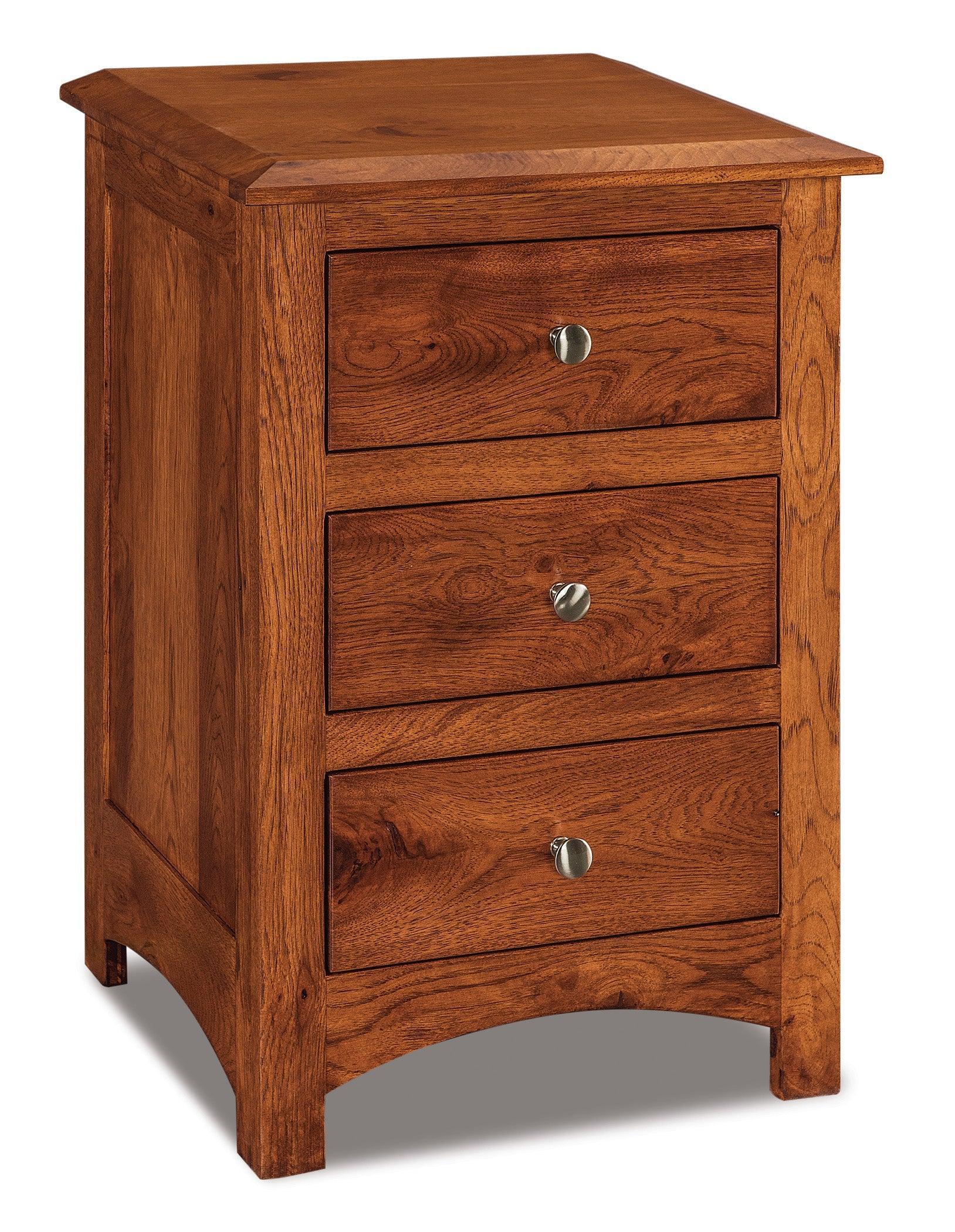 american made amish finland three drawer nightstand