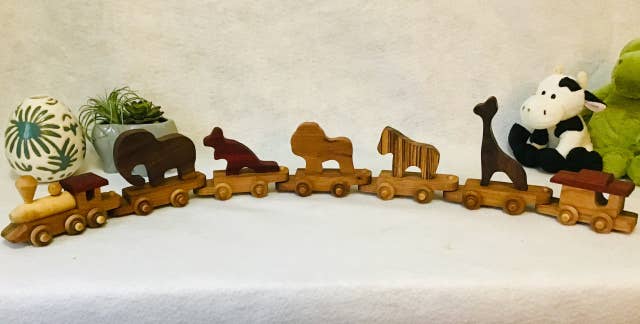 Wooden Zoo Train