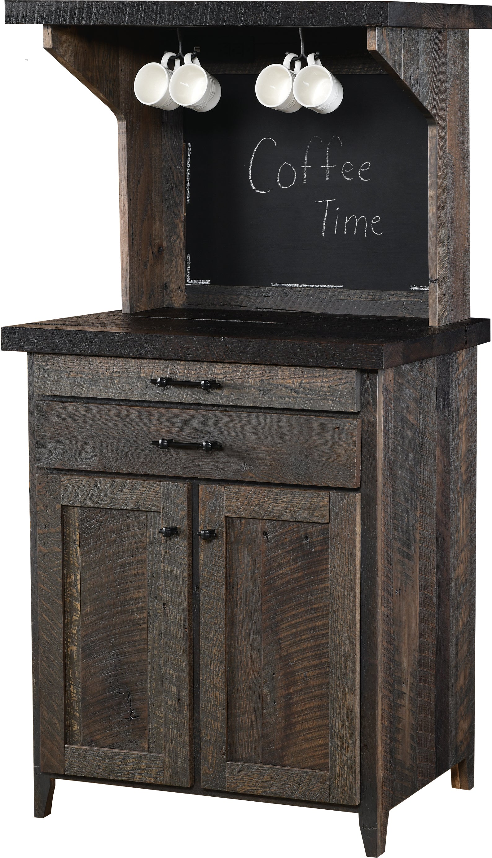 Amish Reclaimed Barnwood Coffee Bar