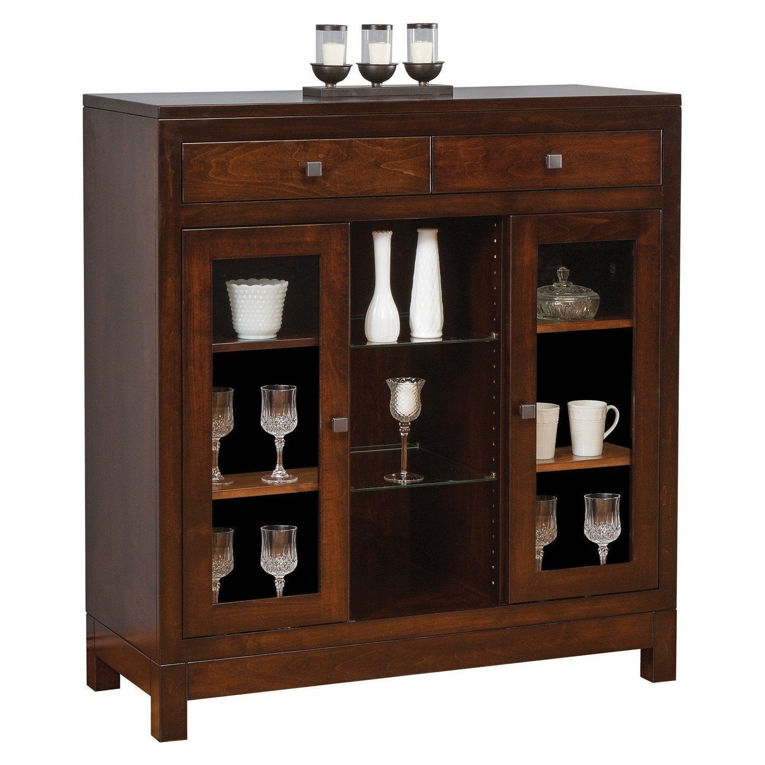 Amish Hampton Small China Cabinet – The Amish House, image size:1500x1500