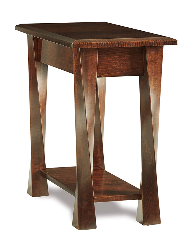 Amish Lexington Arc Open Chair Side End Table No Drawer