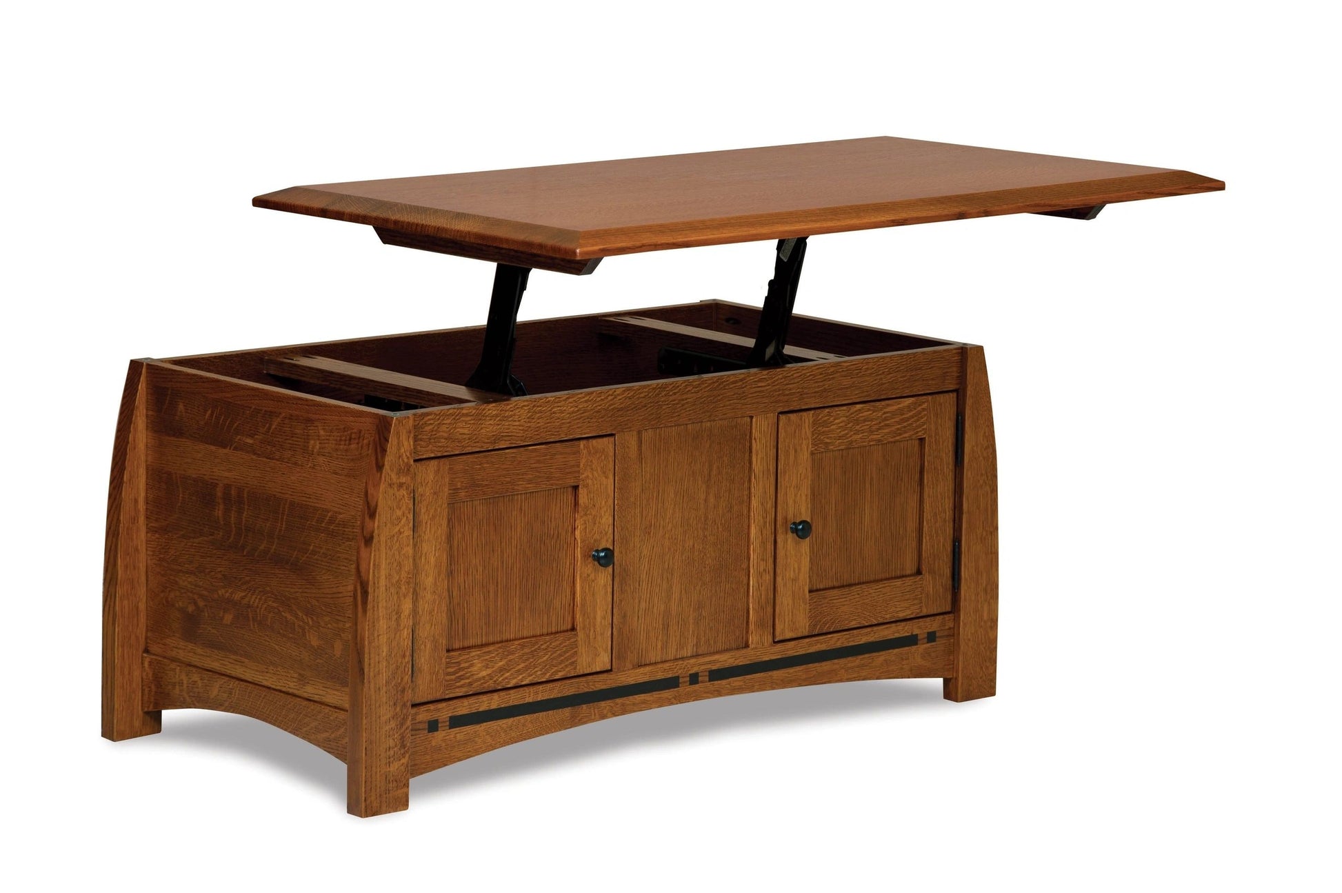 Amish Boulder Creek Enclosed Lift Top Coffee Table with Doors