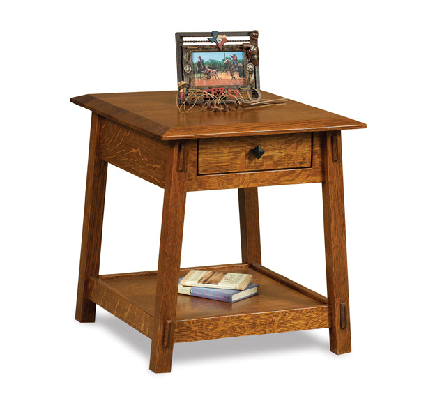 Amish Colbran Open End Table with Drawer