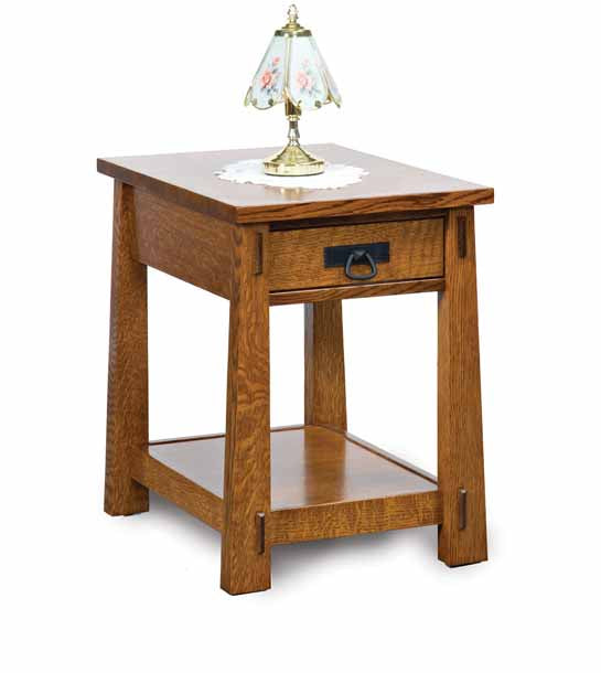 Amish end deals tables with drawers