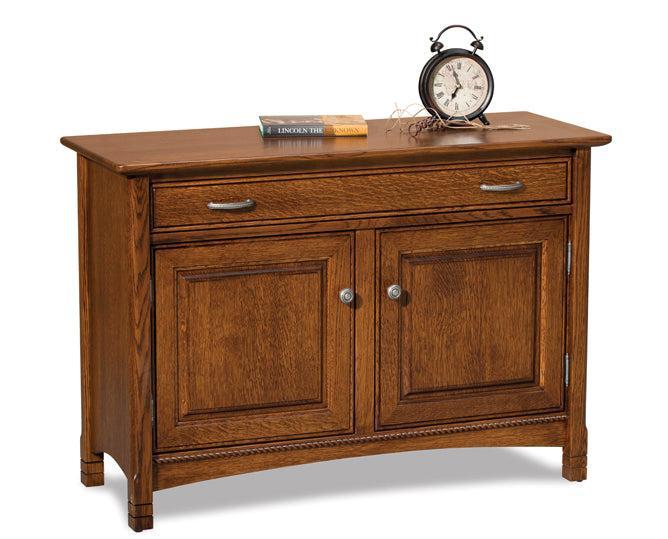Amish West Lake Enclosed Sofa Table with Drawer, Doors and Shelf