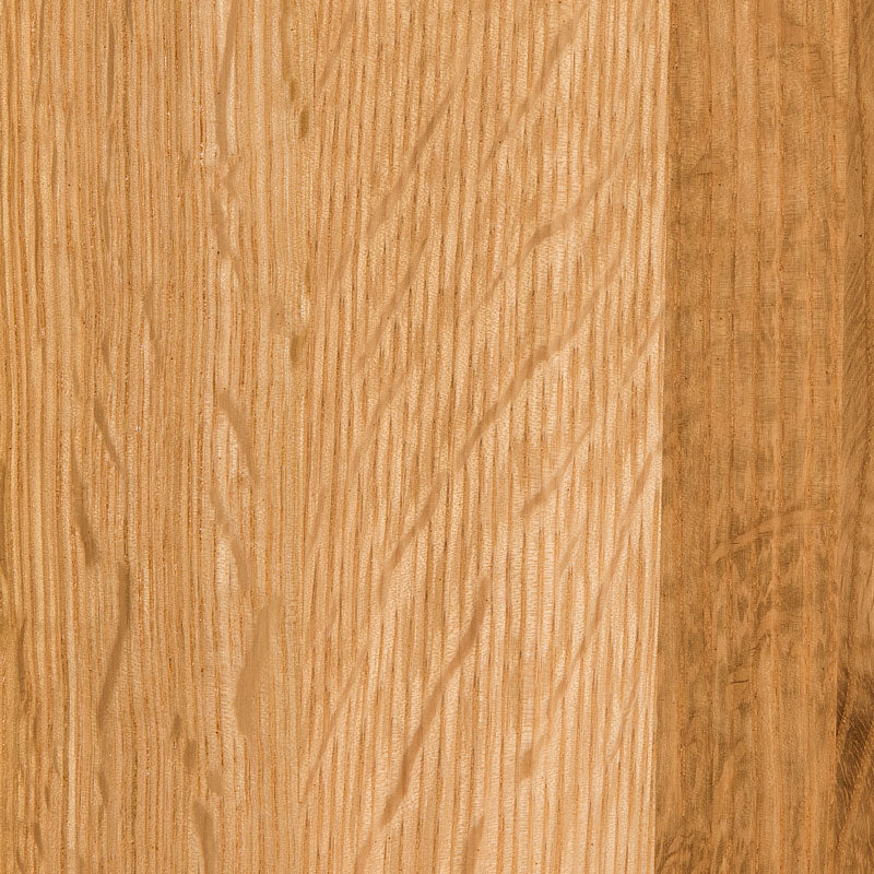 Quarter Sawn White Oak Wood Sample, Natural Finish