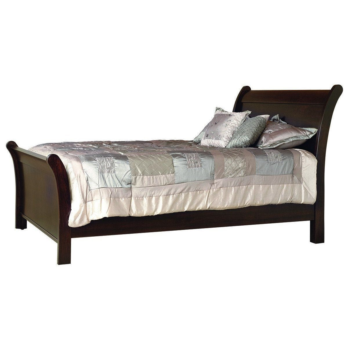 Riverview Mission Sleigh Bed-Bedroom-The Amish House