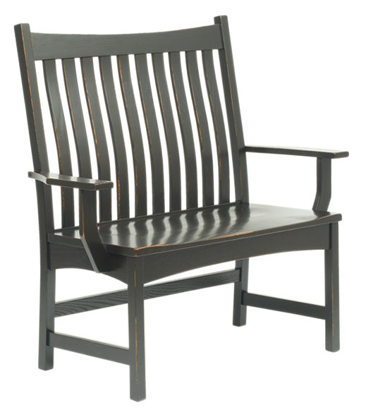 Amish Bellingham Long Bench with Arm