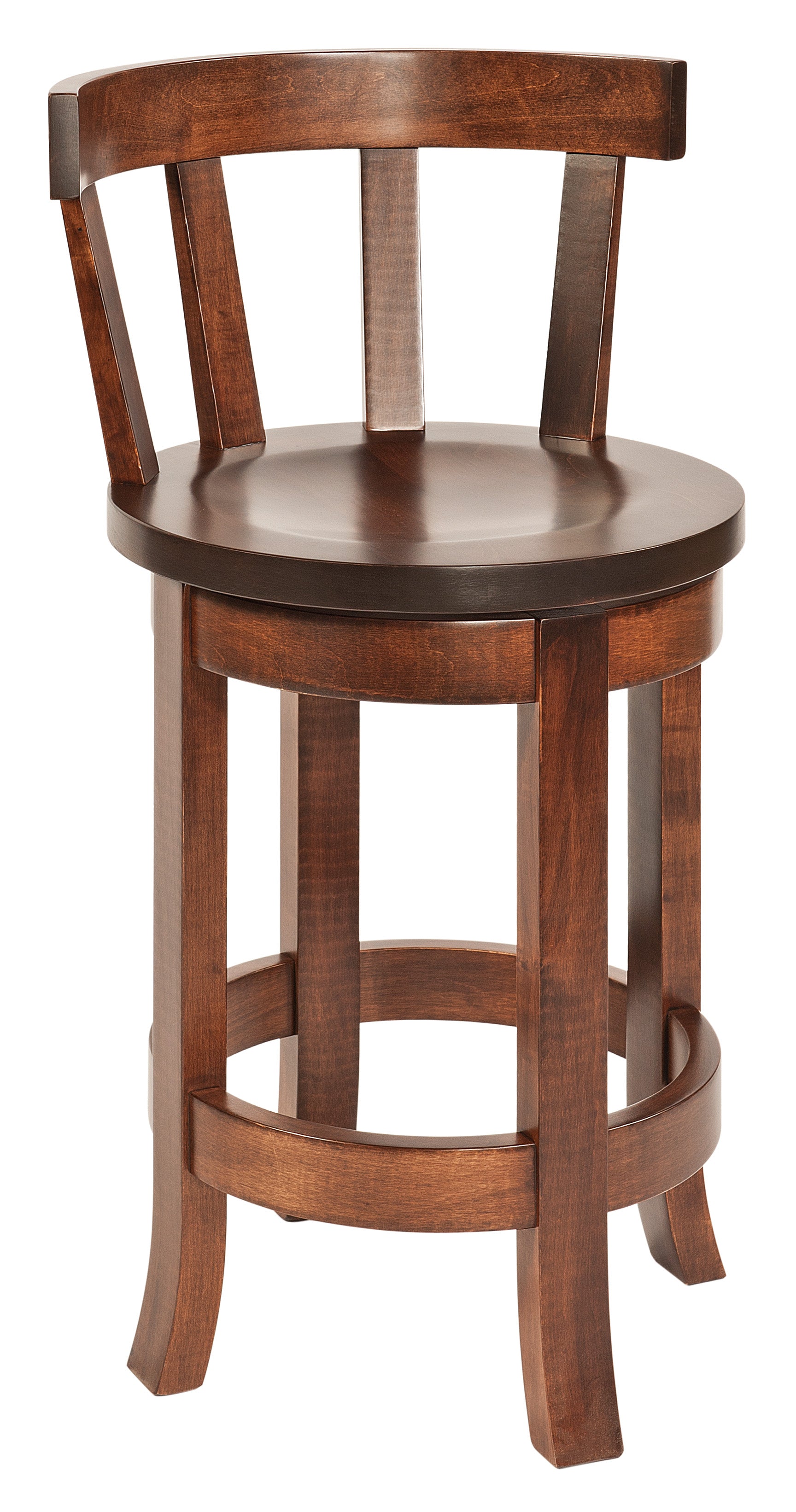 Amish Belmont Swivel Barstool with Meribeth Top