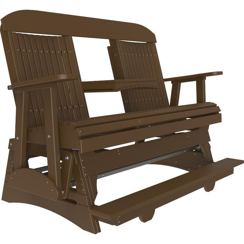 5' Classic Balcony Glider Chestnut Brown-The Amish House