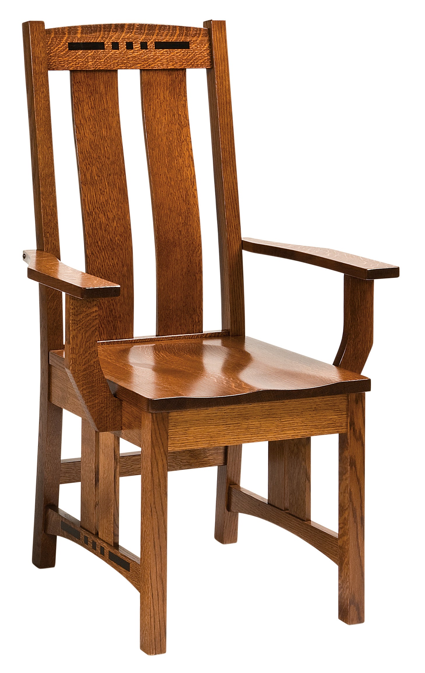 colebrook arm chair shown in quarter sawn white oak with michael's cherry stain