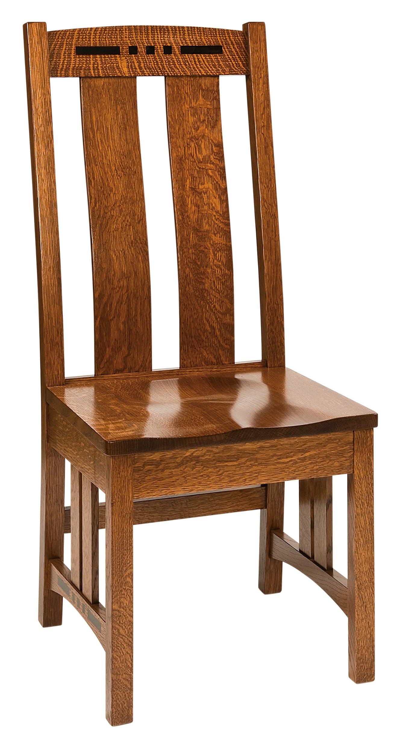 colebrook side chair shown in quarter sawn white oak with michael's cherry stain