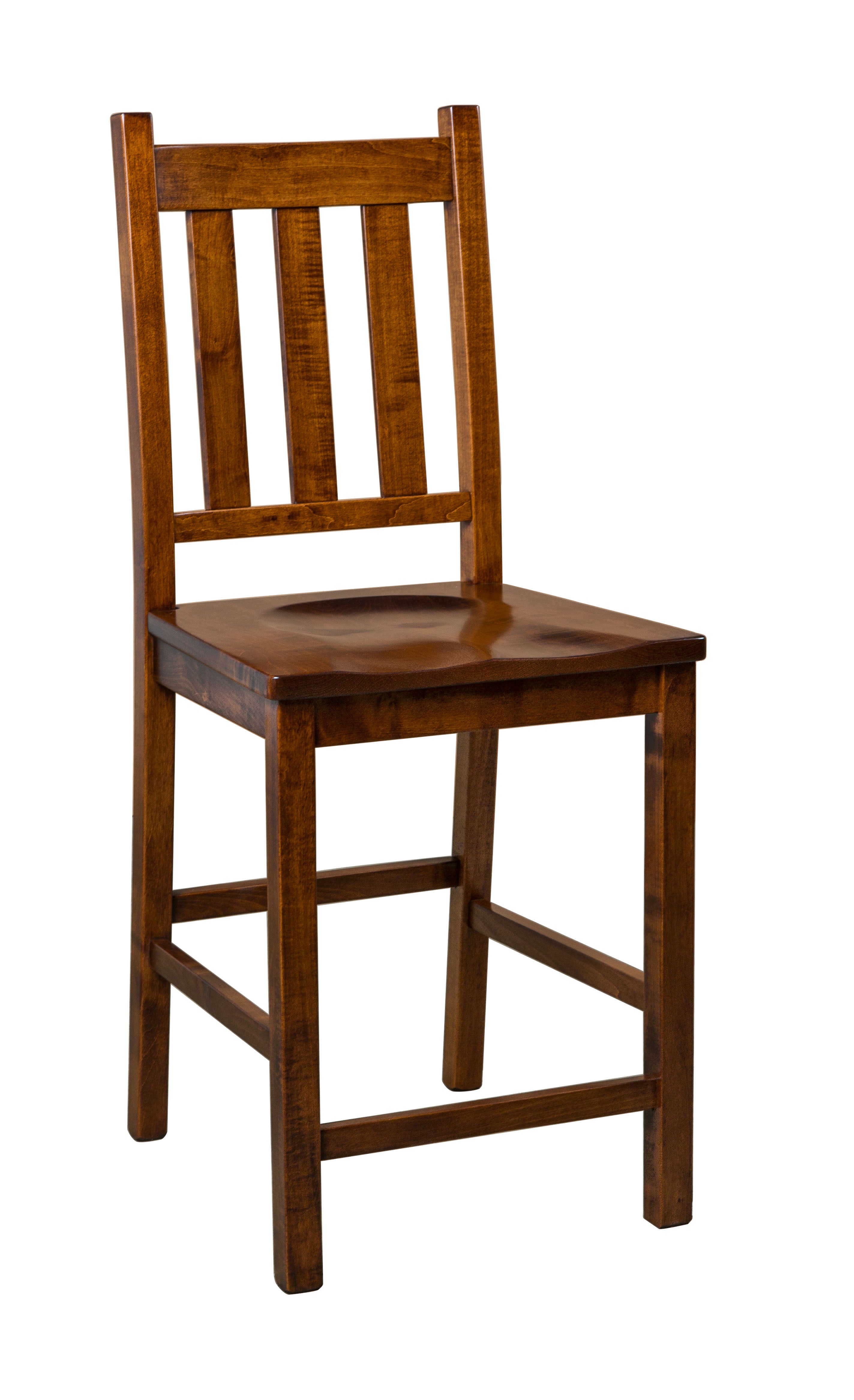 Amish Denver Stationary Bar Stool - Quick Ship