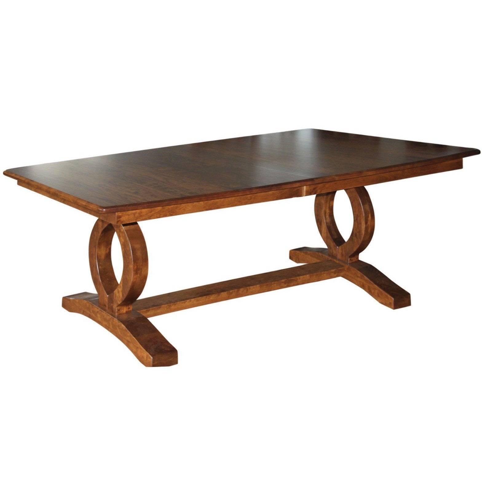 master trestle table in sap cherry wood with michaels cherry stain