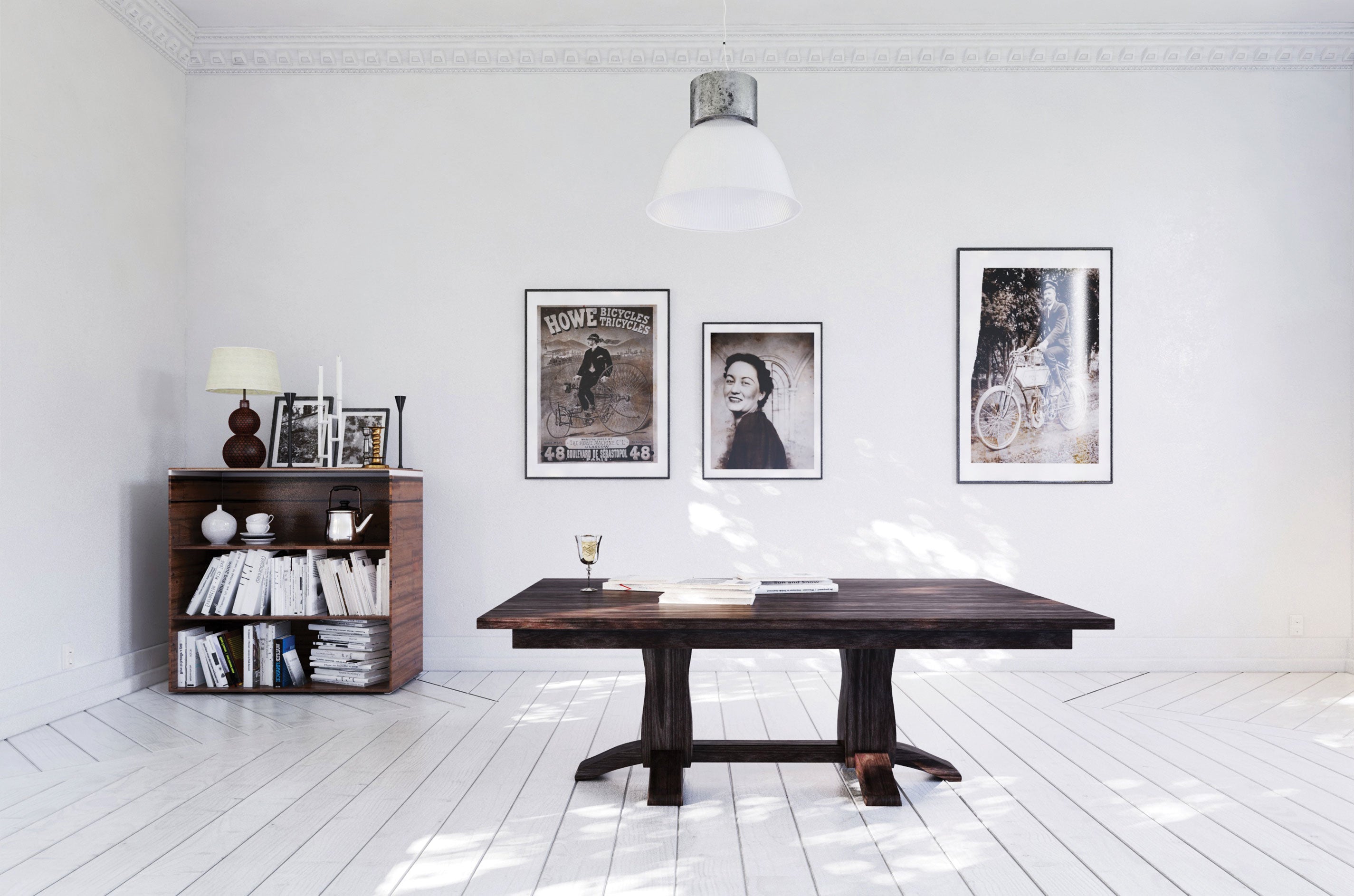 Amish Beveled Shaker Double Pedestal Table