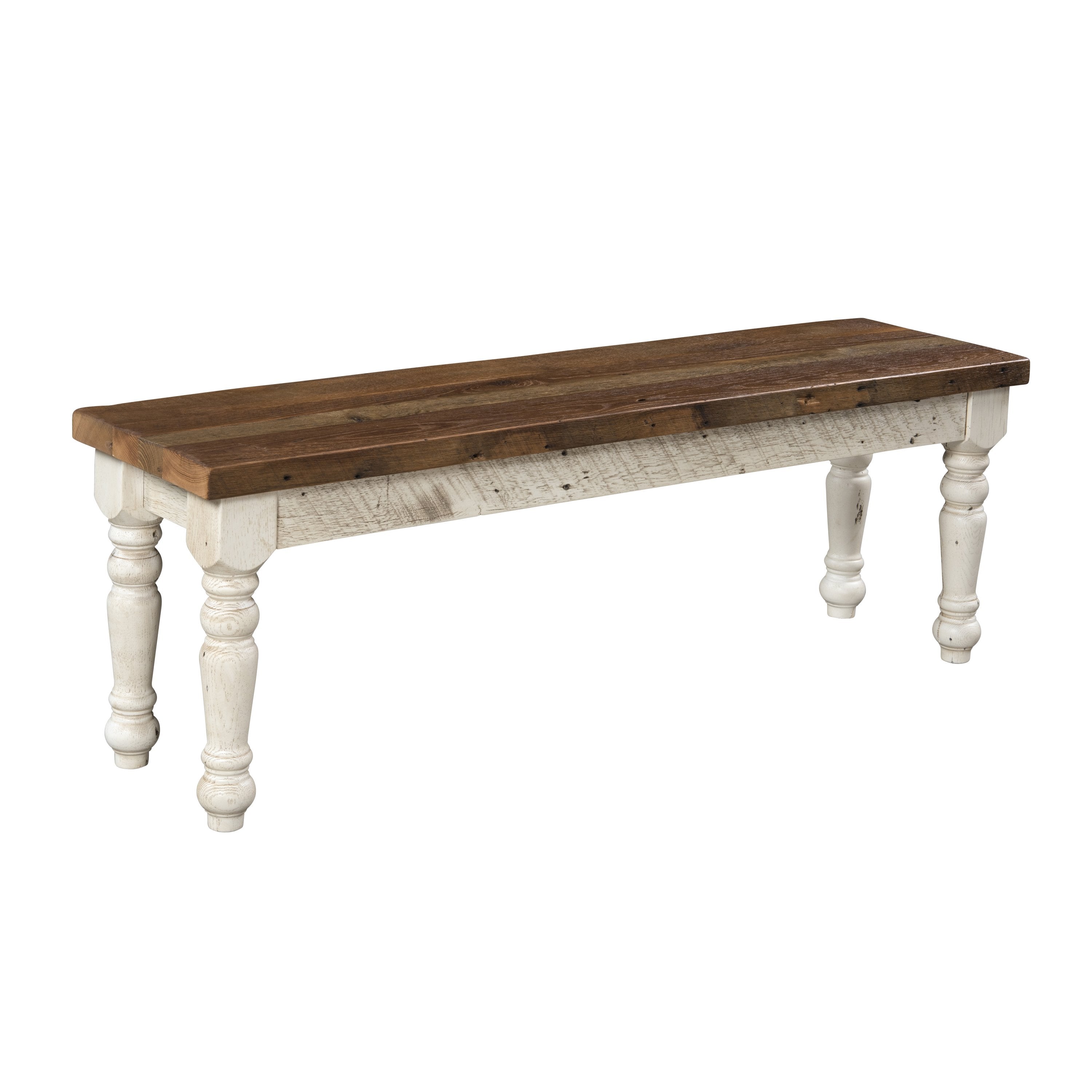 Amish Farmhouse 57" Solid Top Bench - Quick Ship