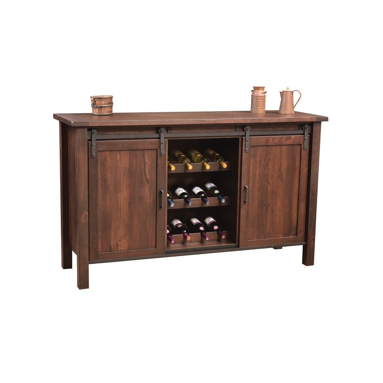 Rustic wine cabinet buffet new arrivals