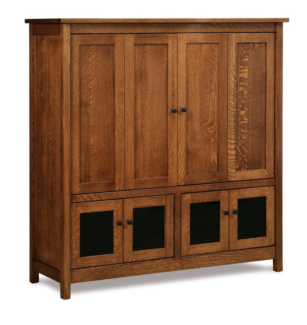 Amish Centennial TV Cabinet with Stereo Area