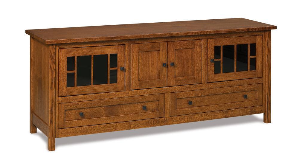 Amish Centennial Four Doors and Two Drawers Media Stand