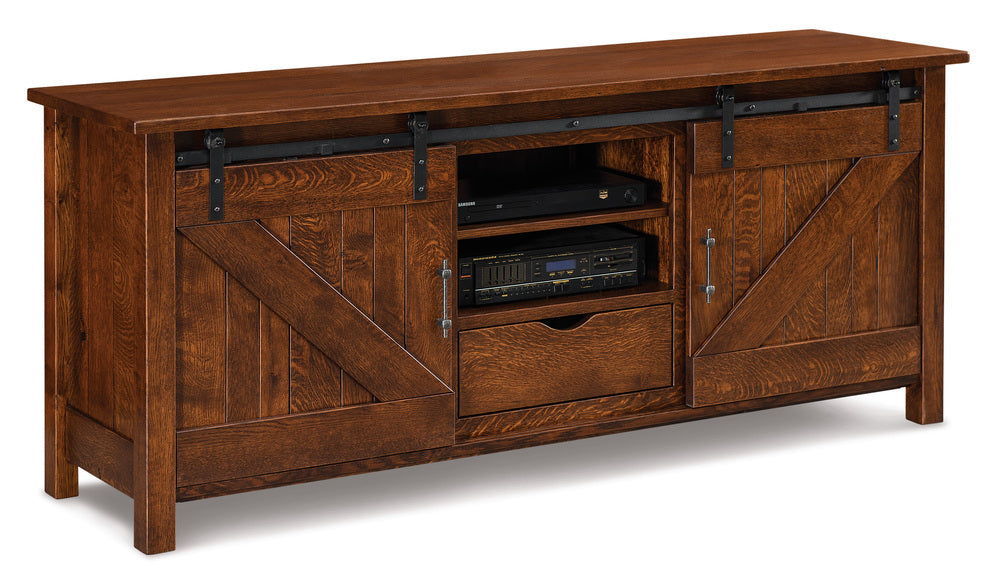 Amish Timbra Two Doors and One Drawer Media Stand