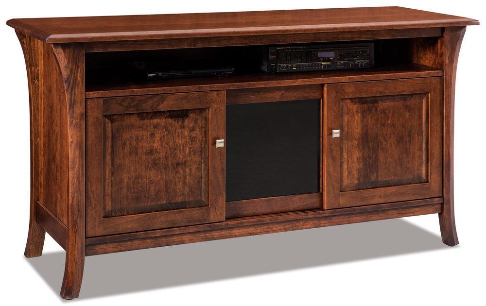 Amish Ensenada Three Doors Media Stand with Opening