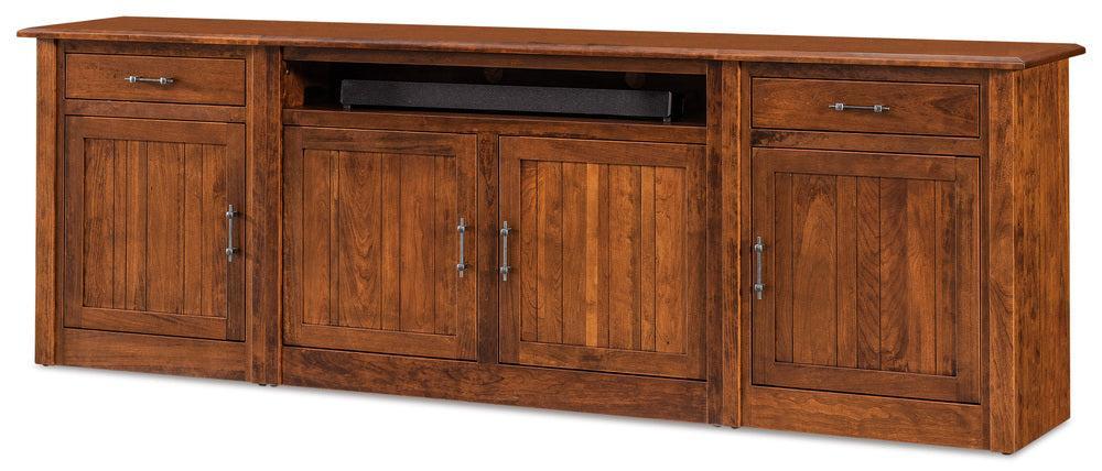 Amish Timbra 3 Piece Wall Unit with Four Doors and Two Drawers