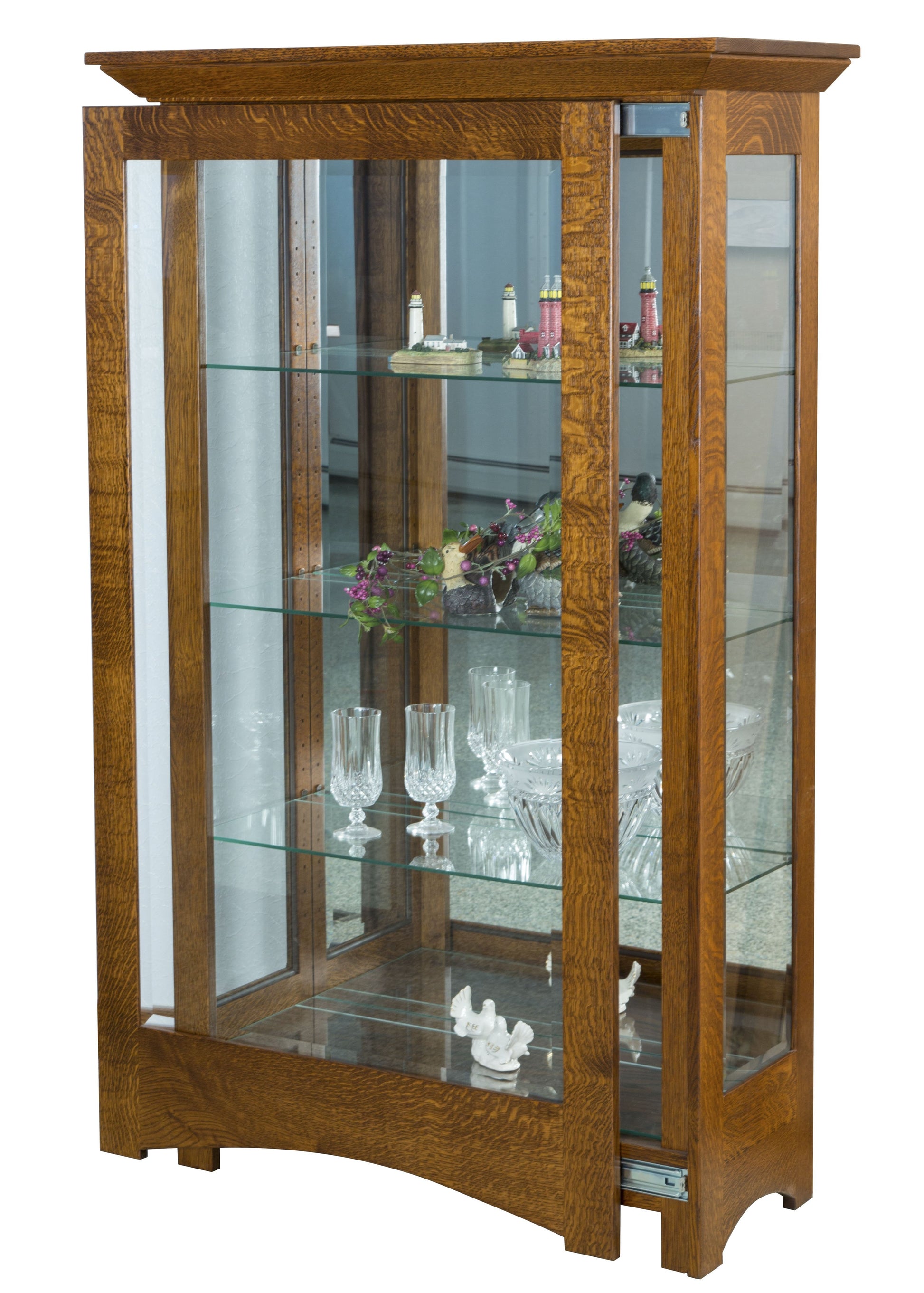 Leda Medium Curio Cabinet-The Amish House