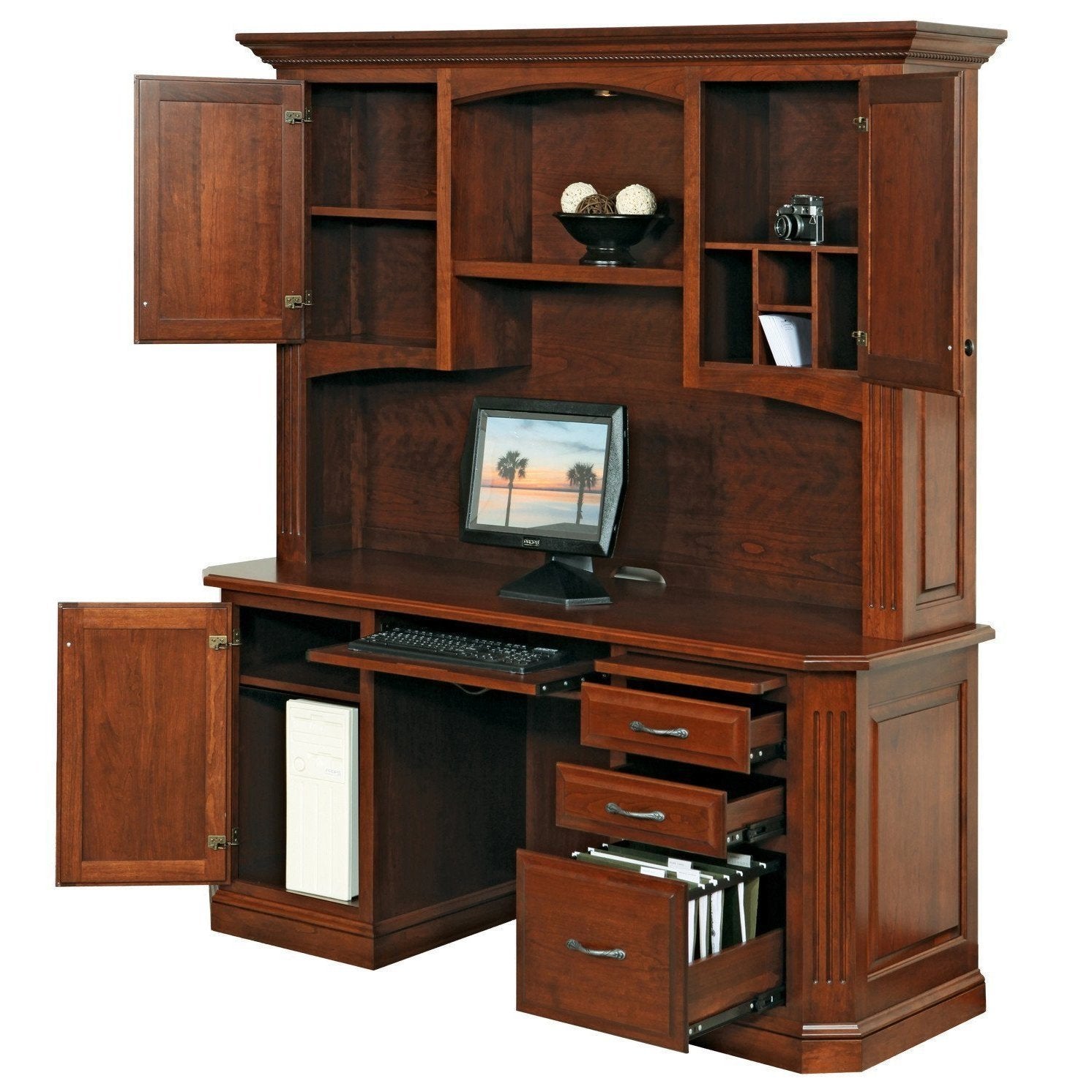 Buckingham Credenza & Hutch-Office-The Amish House
