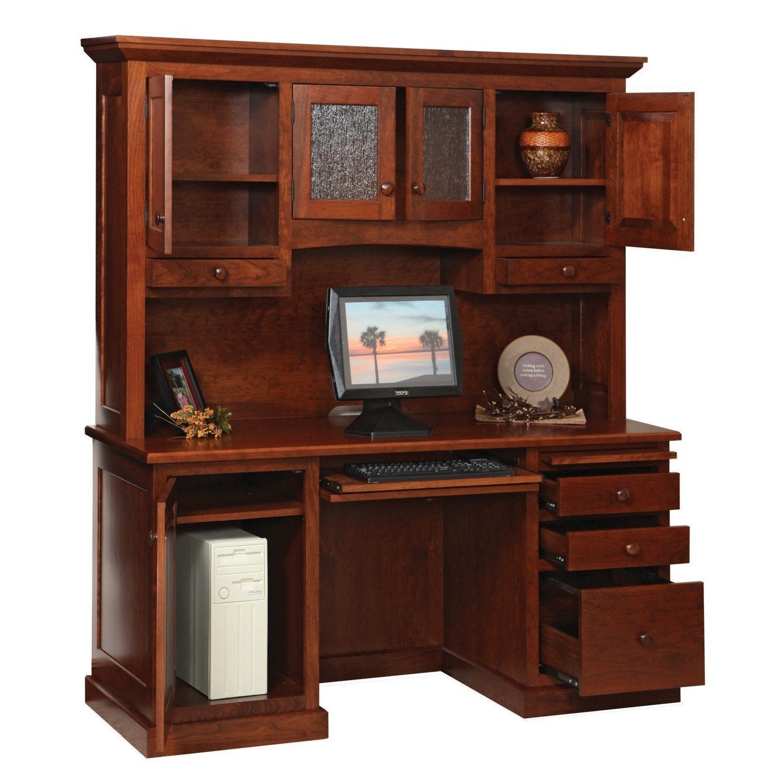 Homestead Credenza & Hutch-Office-The Amish House