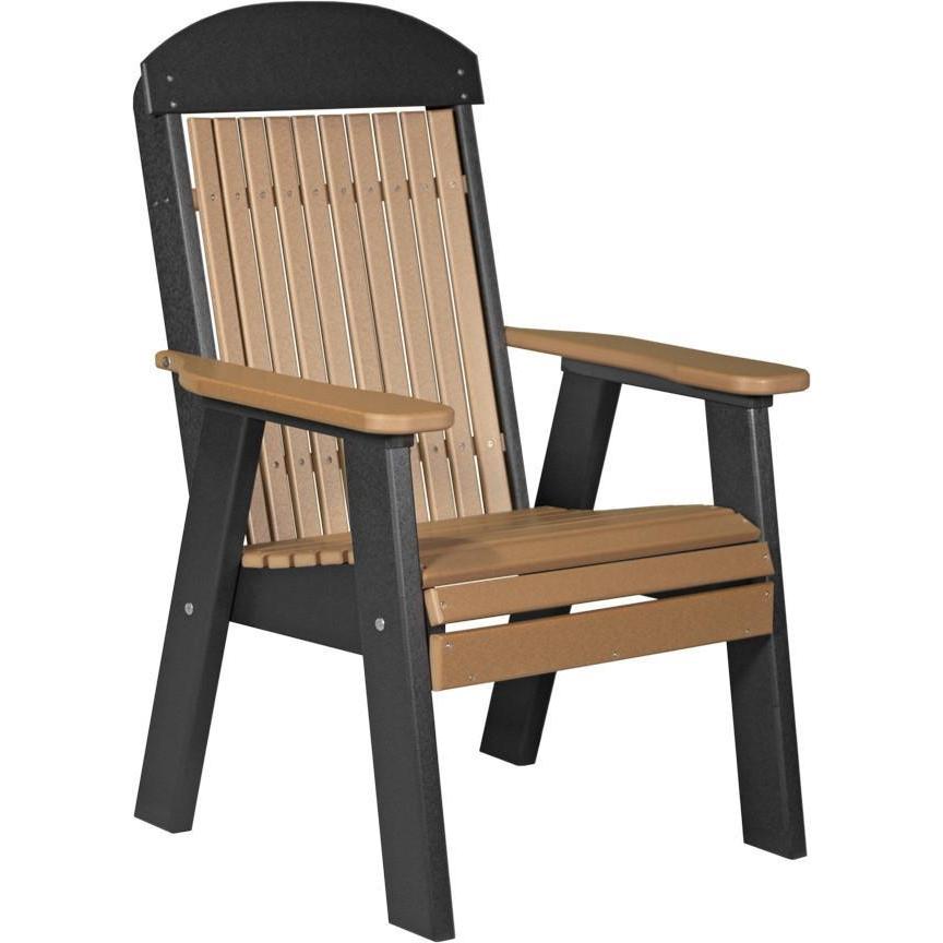 Classic Outdoor Bench Chair Cedar & Black