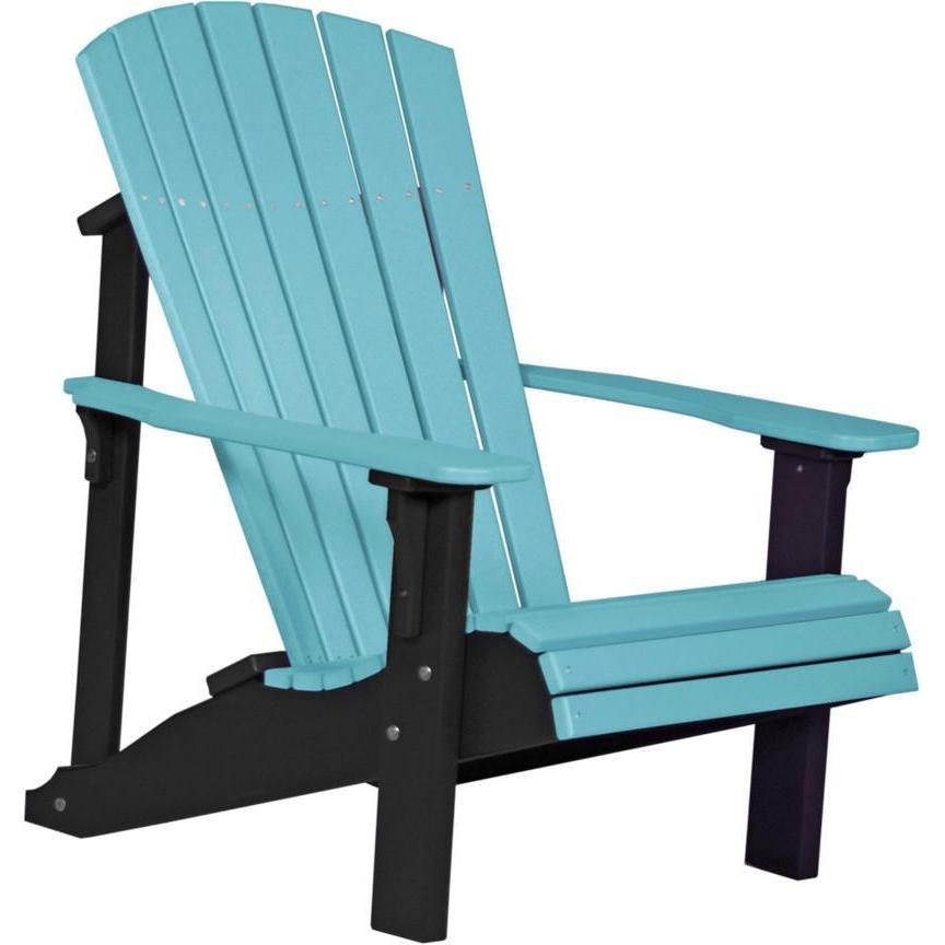 Deluxe Adirondack Chair Aruba Blue & Black