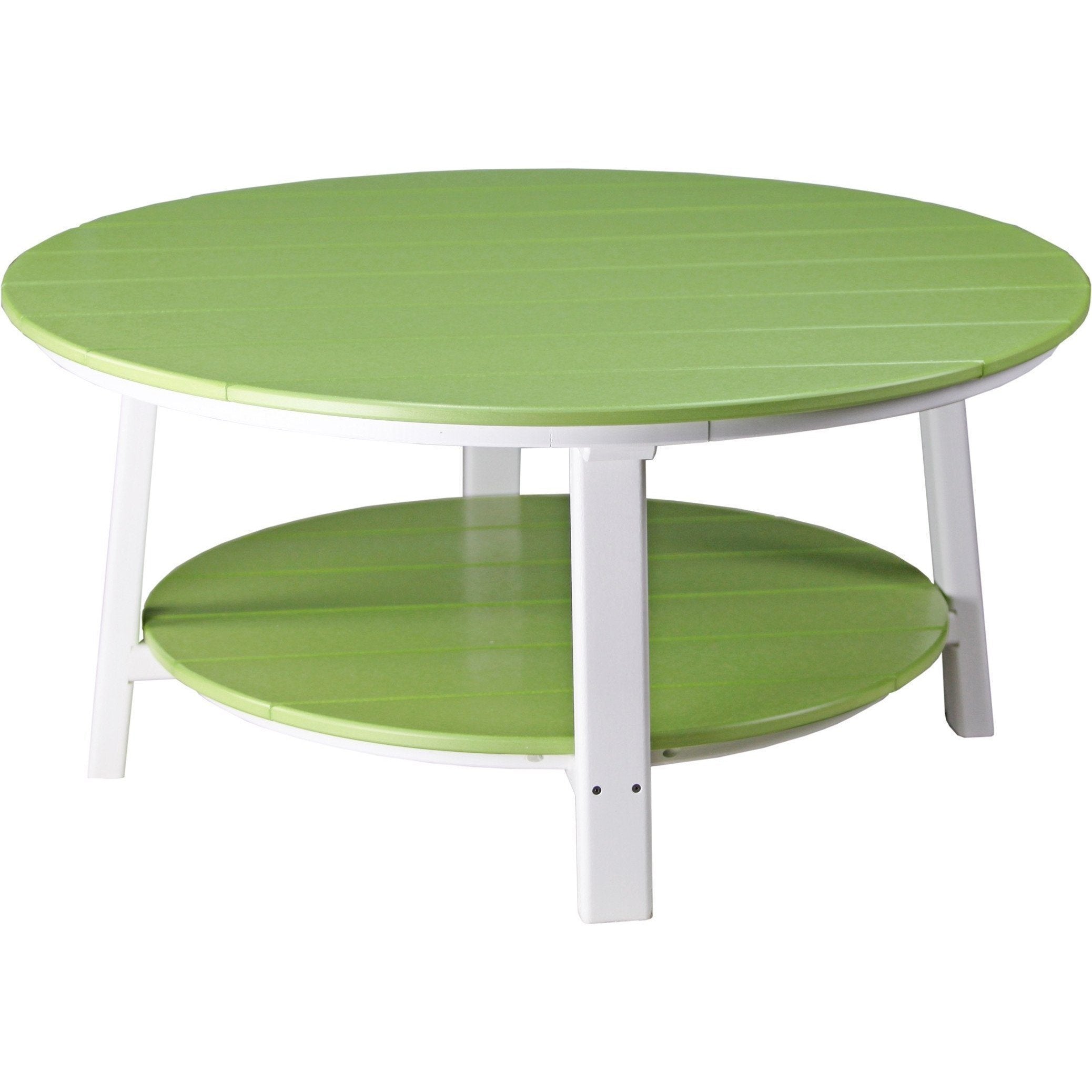 Outdoor Deluxe Conversation Table Lime Green & White