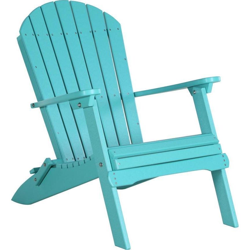 Folding Adirondack Chair Aruba Blue